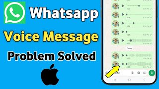 iPhone | Fix Whatsapp Voice message Problem | Voice Notes Problem Whatsapp