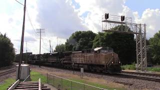 NS 1065, S&A Heritage Unit on an Intermodal Train, Rochelle, IL, 8/13/19