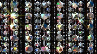 Crystals Curtain Glamour Luxury Loop Animated Background 4K