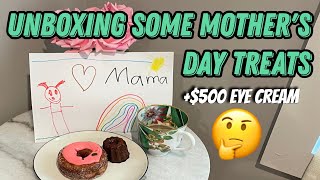 Unboxing Some Mother's Day Treats | Cronut Delivery & Review | $500 La Mer Eye Cream!?