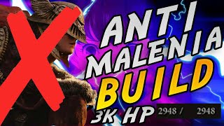 The Anti Malenia Build in Elden Ring - max vigor lvl99 3k health insane build -  Malenia cheese