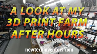 A LOOK AT MY 3D PRINT FARM AFTER HOURS and how I integrate ARDUINO boards into my 3D printed product