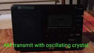 Transmit AM signal with oscillating crystal