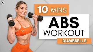 10 Min Dumbbell ABS workout | Weighted Abs for Definition & Strength