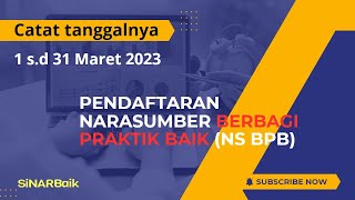 Pendaftaran Nara Sumber Berbagi Praktik Baik (NS BPB) IKM