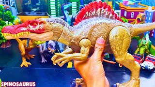 Reviewing Jurassic World Dinosaurs |Therizinosaurus, Triceratops, Dimetrodon, Spinosaurus, T-REX