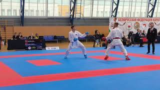 КАРАТЭ. Первенство Республики Беларусь. WKF 2024. КУМИТЭ. мужчины 18-20 лет. до 75кг