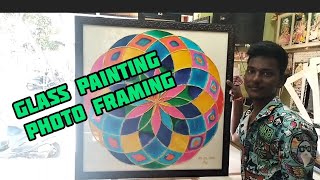 Glass painting photo framing making video #framing #painting #glasspainting