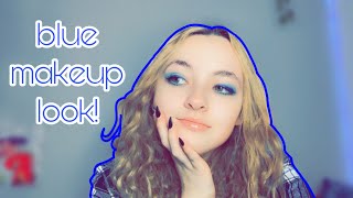 blue makeup look!