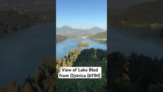 View from Ojstrica over Lake Bled in Slovenia