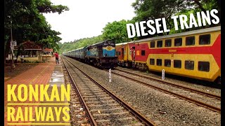 Remembering DIESEL HEAVEN KONKAN RAILWAYS || ICF HISAR-CBE Express & ALCO led TEN-GIMB Express