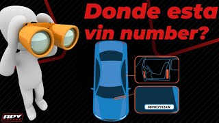 Donde esta el vin number del auto | apvmotorusa