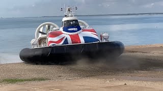 Griffon 2000TD ‘Island Flyer’ Hovercraft arriving and departing Lee-On-Solent|Hampshire|England