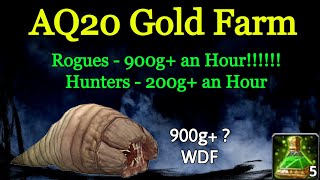 AQ 20 Hunter & Rogue Farming  200-900g PER HOUR!! ( Patched? )  | Wow Classic Guide