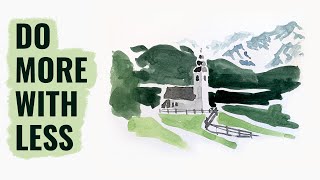 How to Paint a Simple Landscape in Watercolor (for Beginners!)