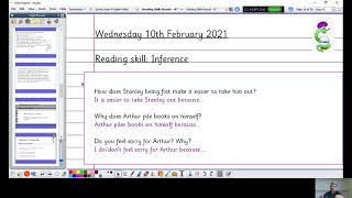 Wednesday 10th February 2021 - Year 2 - Reading Skills