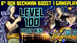 6* Ben Beckman LEVEL 100 BOOST 16/52 Gameplay on SS League Battle ☆ One Piece Bounty Rush 4K 2022 ☆