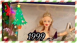 1999 / 28 Years of Holiday Barbie Dolls / Christmas Collection Advent / 99 Millennium Princess Doll