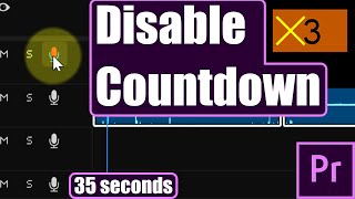 How to Disable Countdown when recording Audio Premiere Pro