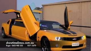 Limo Perth Bumblebee Camaro Transformer Jet Door Hummer http://www.showtimelimos.com.au - IPAD