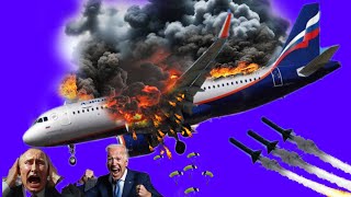 1 minute ago! The Russian IL-96 plane carrying President Putin exploded when hit by a US long-range