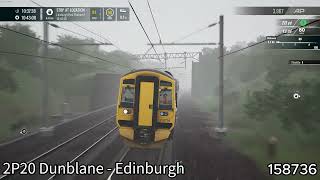 2P20 Dunblane to Edinburgh cab ride (Polmont - Edinburgh) TSW4 No Talking