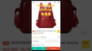 Shopee Haul Tas Murah Dibawah 50k MORYMONY ZIWA - Tas Ransel wanita Shopee Haul #shorts