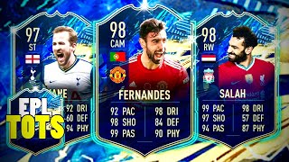 FIFA 21 | PREMIER LEAGUE TOTS PREDICTIONS! 🤯🔥 ft. 98 Fernandes 🇵🇹 98 Salah 🇪🇬 & 97 Kane ✅