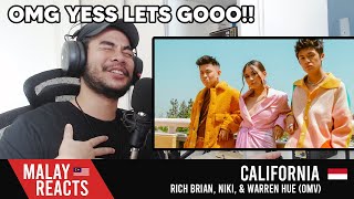 Rich Brian, NIKI, & Warren Hue - California (OMV) - MALAY REACT!