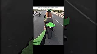 Girl riding subscribe my channel support #superbikegirl #ninja #kawasakininja #automobile #ninjah2r