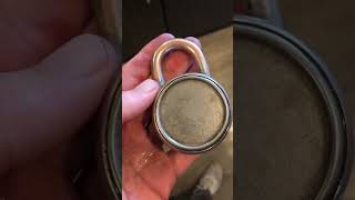 Padlock vs Rock Tumbler Day 3 #science #experiment #lockpicking