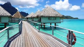 Meridien Bora Bora, Walkway to Bungalows 4K