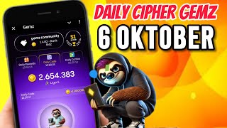 6 Oktober Gemz Daily Cipher Today | Gemz Coin Daily Code Today