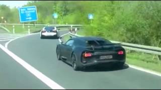 Bugatti Chiron spied with production body for the first time