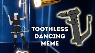 Toothless Dancing Meme - Driftveil City - Beat Saber - Mixed reality gameplay