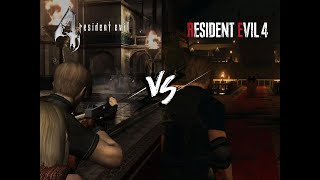 Resident Evil 4 vs RE 4 Remake - Water Room Comparison with bonus weapons