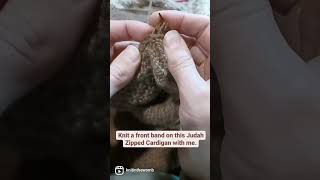 How to knit an applied band on the Judah Zipped Cardigan