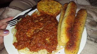 SPAGHETTI 🍝 😋 🌙 FOR DINNER 🍽 😋 YUMMYLICIOUS 😊 🙏 🦸‍♂️ 🏡 🏠 👍 👌 😃