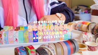 organizing my stationery collection + desk setup 💌