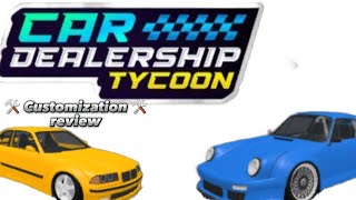 Car Dealership Tycoon | 🛠️ Customization 🛠️ Update Review