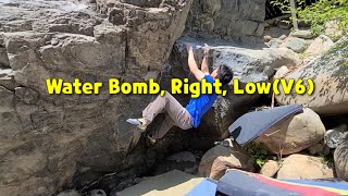 Water Bomb Right Low(V6)FA, Salamander(V7)재등, 내원사 볼더링.