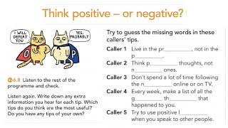 ENGLISH FILE pre-intermediate. 6A. Think positive - or negative?   L.6.8