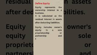 Equity  #Tally Prime #Accounting Concepts #accounting #cash #youtubeshorts