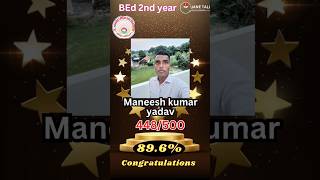 Maneesh Kumar Yadav BEd 2024