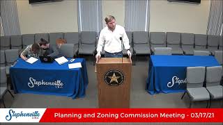 March 17, 2021 - Planning and Zoning Commission