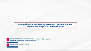 For Patients Considering Solution Options for ED, Important Steps You Need to Take