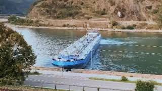 Watch…How Inland Tanker Maneuver almost hitting the wall | Rhine River Germany 🛟⚓️