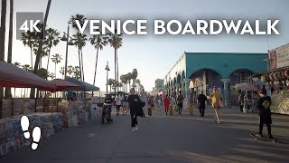 Sundown Venice Beach - Part 1  🌅  Walking the Venice Boardwalk [4K]