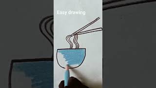 How to draw bowl with noodles #easydrawing #drawingforkids #easydrawingforkidsstepbystep