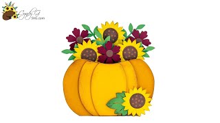 Pumpkin Flower Box Card SVG Assembly Tutorial